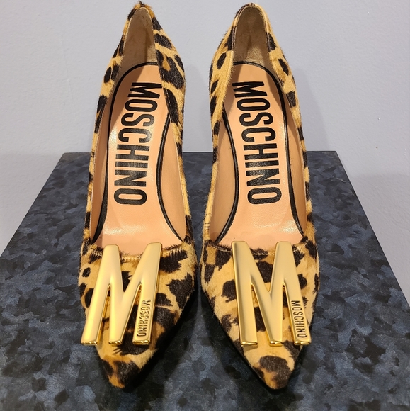 Moschino Shoes - MOSCHINO WOMEN'S CALF HAIR LEOPARD SHOES NEW WITHOUT BOX EU 38